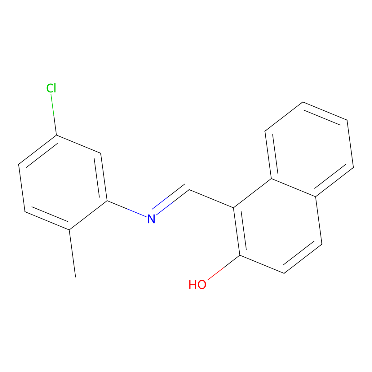 1-(5-Chloro-O-tolyliminomethyl)-2-naphthol molecular structure, CAS 34801-03-1