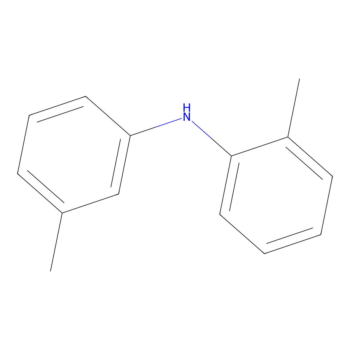 2-Methyl-N-(m-tolyl)aniline molecular structure, CAS 34801-11-1