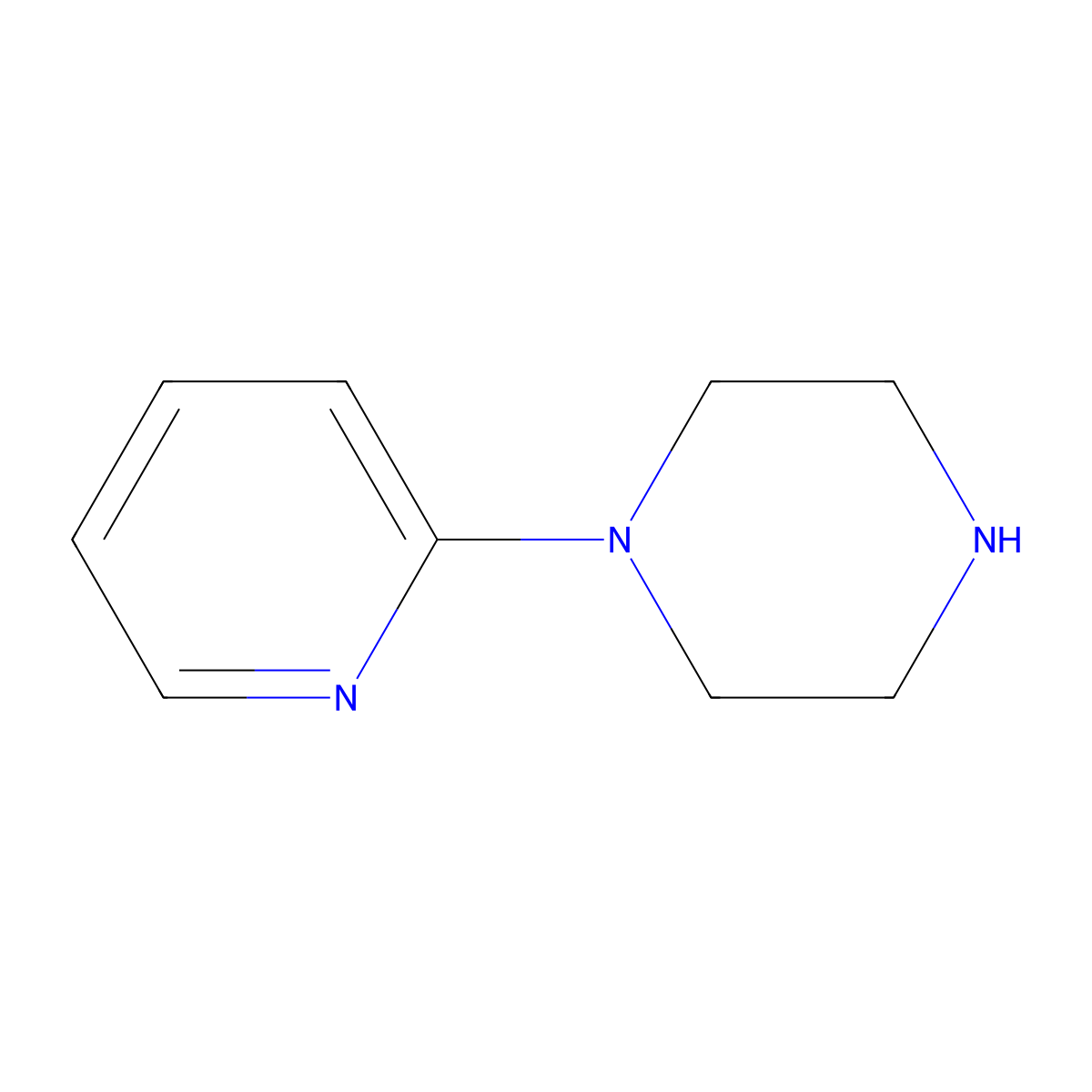1-(2-Pyridyl)piperazine molecular structure, CAS 34803-66-2