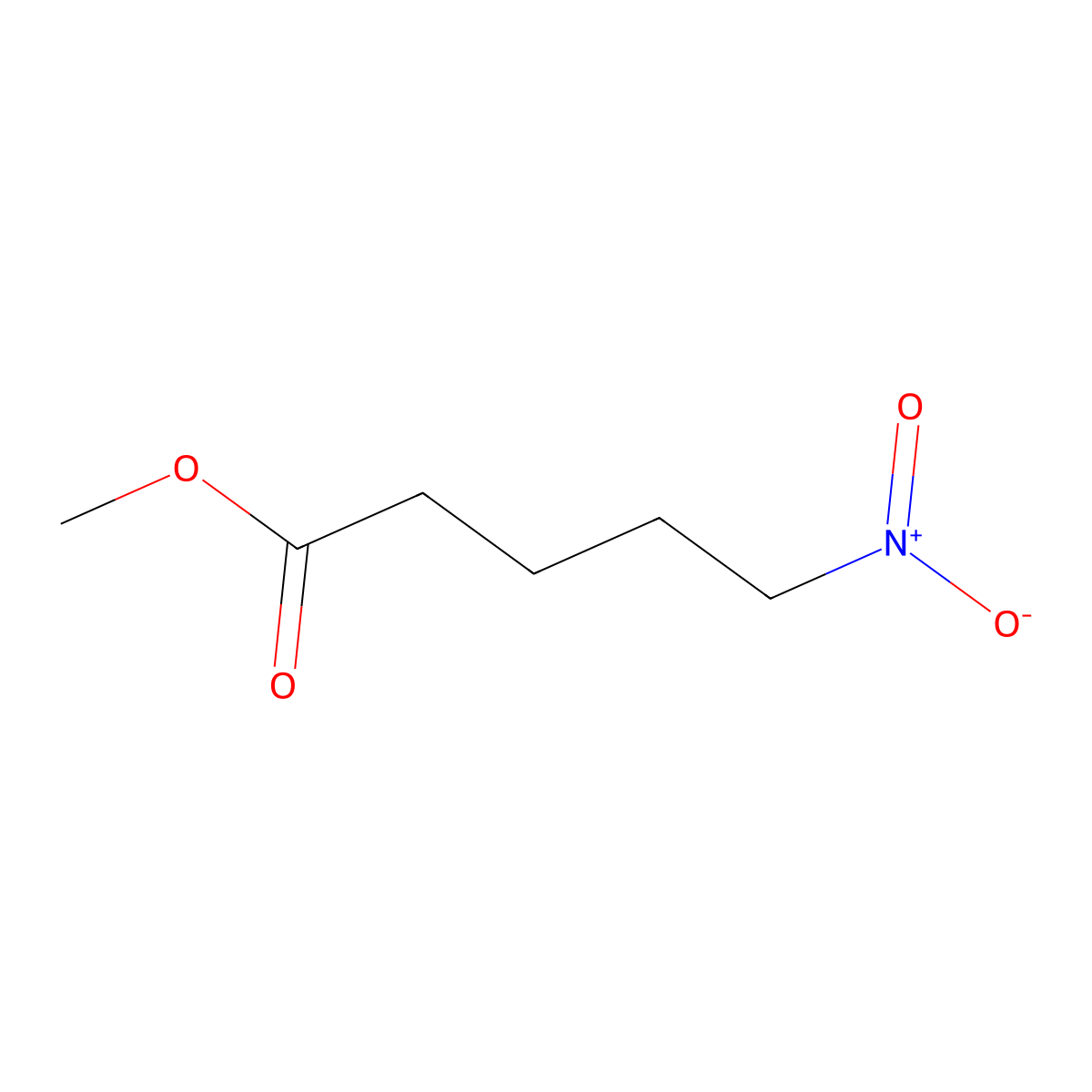 Methyl 5-nitropentanoate molecular structure, CAS 34805-47-5