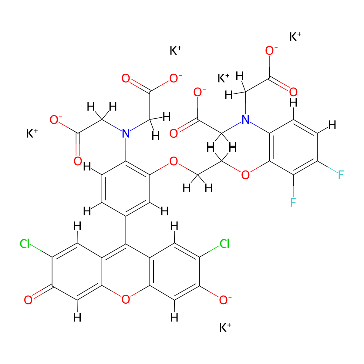 Fluo-3FF (potassium salt) molecular structure, CAS 348079-14-1