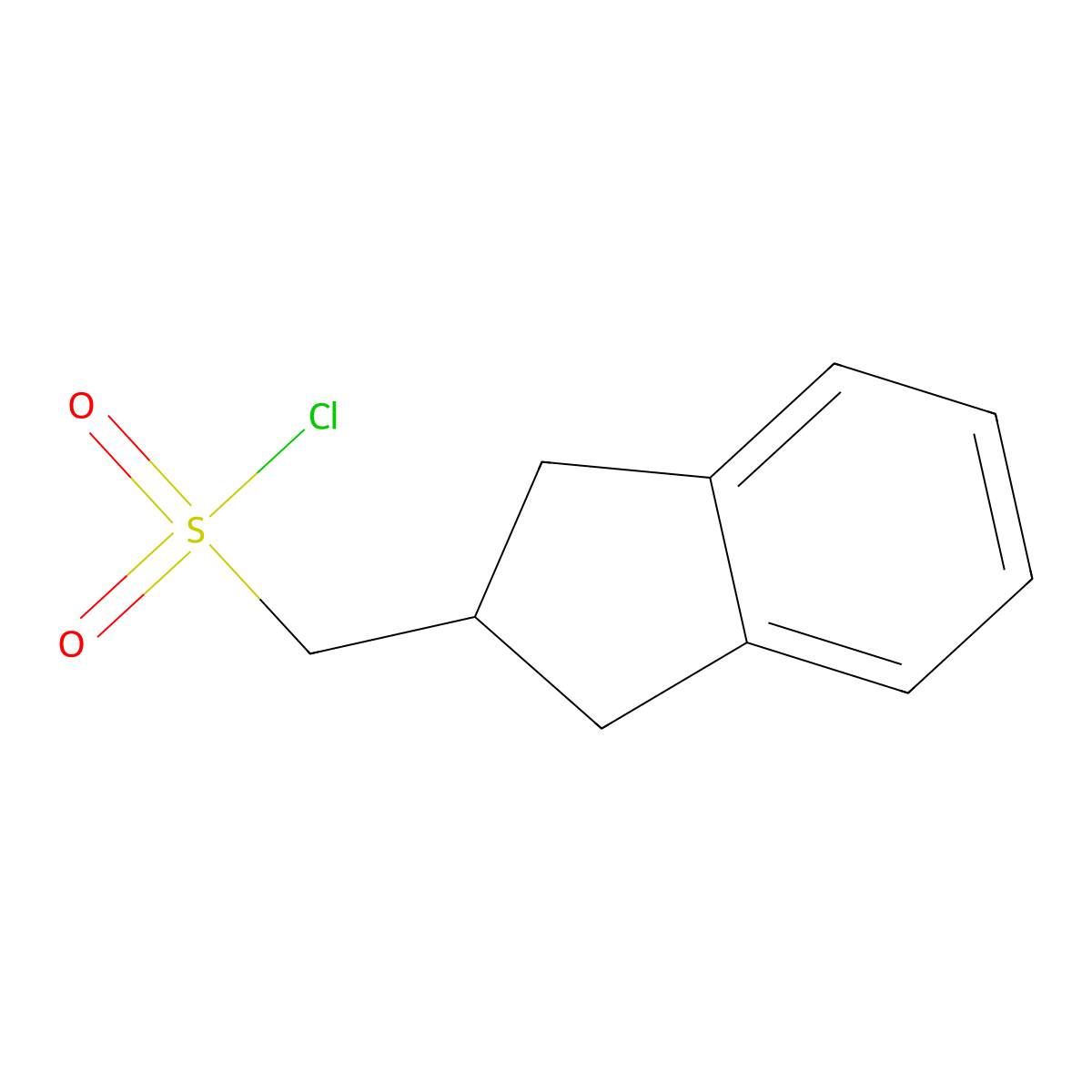 (2,3-dihydro-1H-inden-2-yl)methanesulfonyl chloride molecular structure, CAS 348080-86-4
