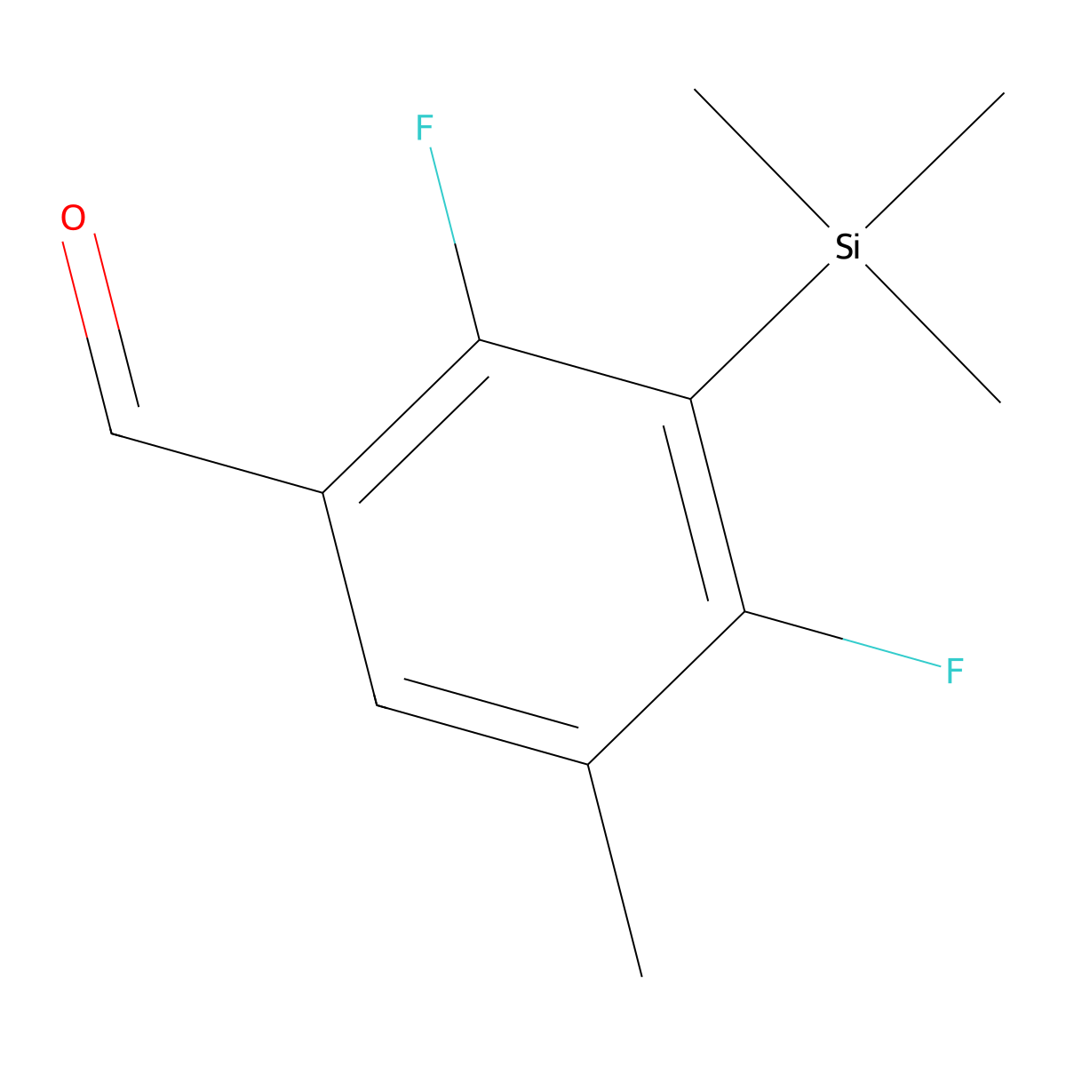 2,4-Difluoro-5-methyl-3-(trimethylsilyl)benZaldehyde molecular structure, CAS 348081-00-5