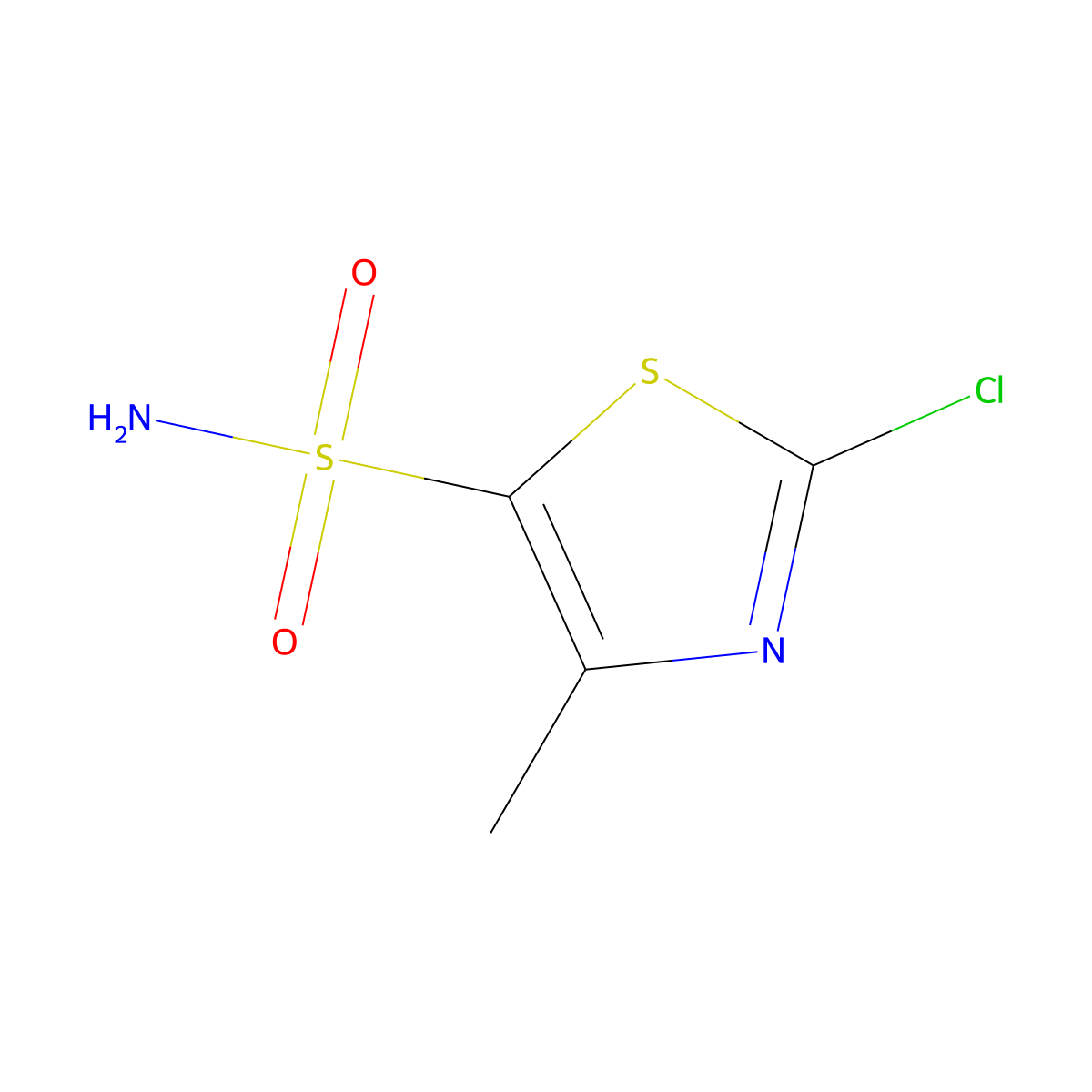 2-Chloro-4-methyl-1,3-thiazole-5-sulfonamide molecular structure, CAS 348086-67-9