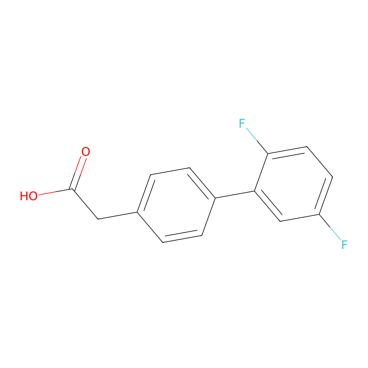 2',5'-Difluoro-biphenyl-4-acetic acid molecular structure, CAS 348086-74-8