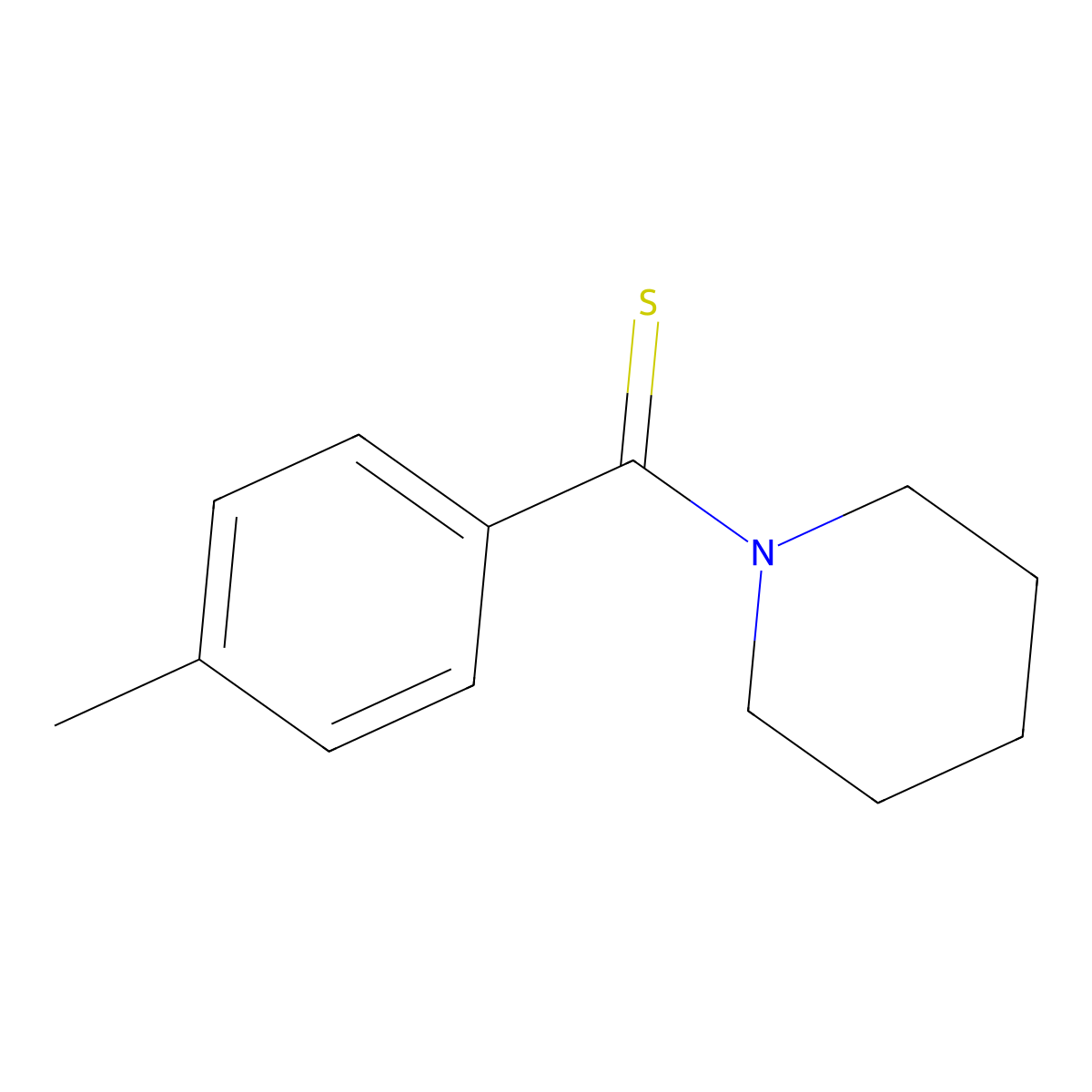 1-(4-Methylbenzenecarbothioyl)piperidine molecular structure, CAS 3481-62-7