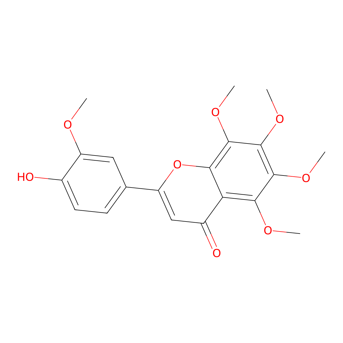 4'-Demethylnobiletin molecular structure, CAS 34810-62-3