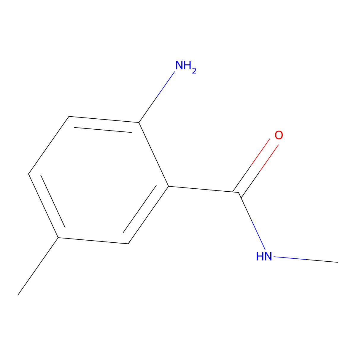 2-amino-N,5-dimethylbenzamide molecular structure, CAS 34810-84-9