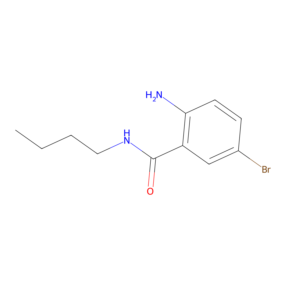 2-Amino-5-bromo-N-butylbenzamide molecular structure, CAS 34810-94-1
