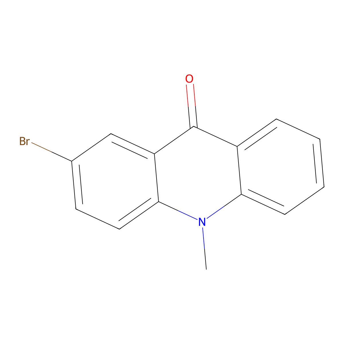 2-Bromo-10-methylacridin-9(10H)-one molecular structure, CAS 34811-52-4
