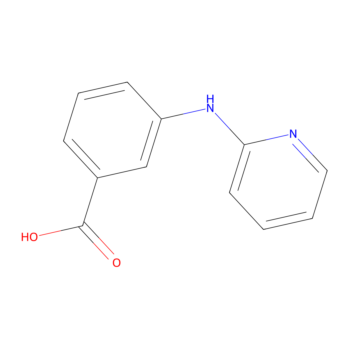 3-(Pyridin-2-ylamino)benzoic acid molecular structure, CAS 348110-39-4