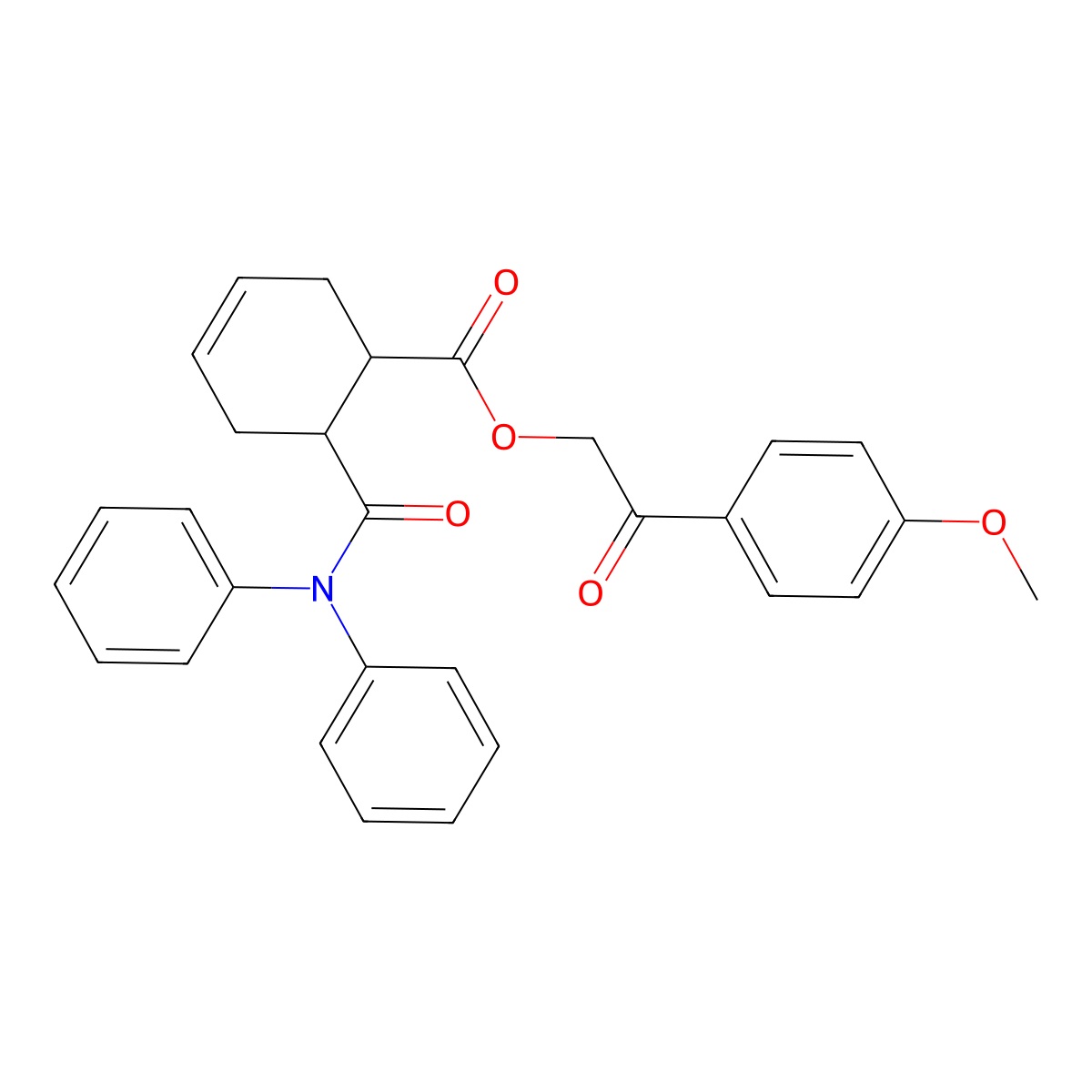 2-(4-Methoxyphenyl)-2-oxoethyl 6-(diphenylcarbamoyl)cyclohex-3-ene-1-carboxylate molecular structure, CAS 348114-43-2