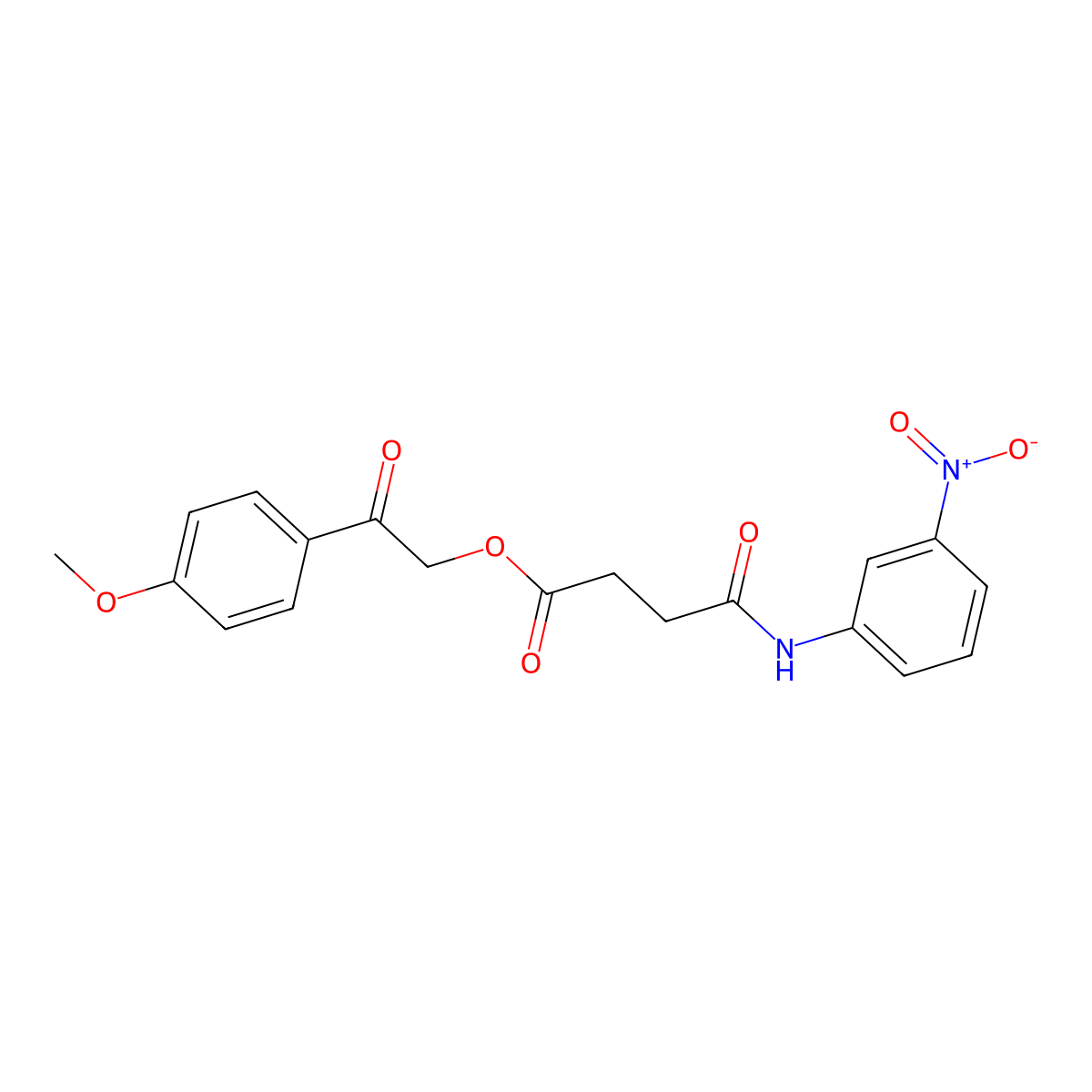 2-(4-Methoxyphenyl)-2-oxoethyl 4-{3-nitroanilino}-4-oxobutanoate molecular structure, CAS 348115-18-4