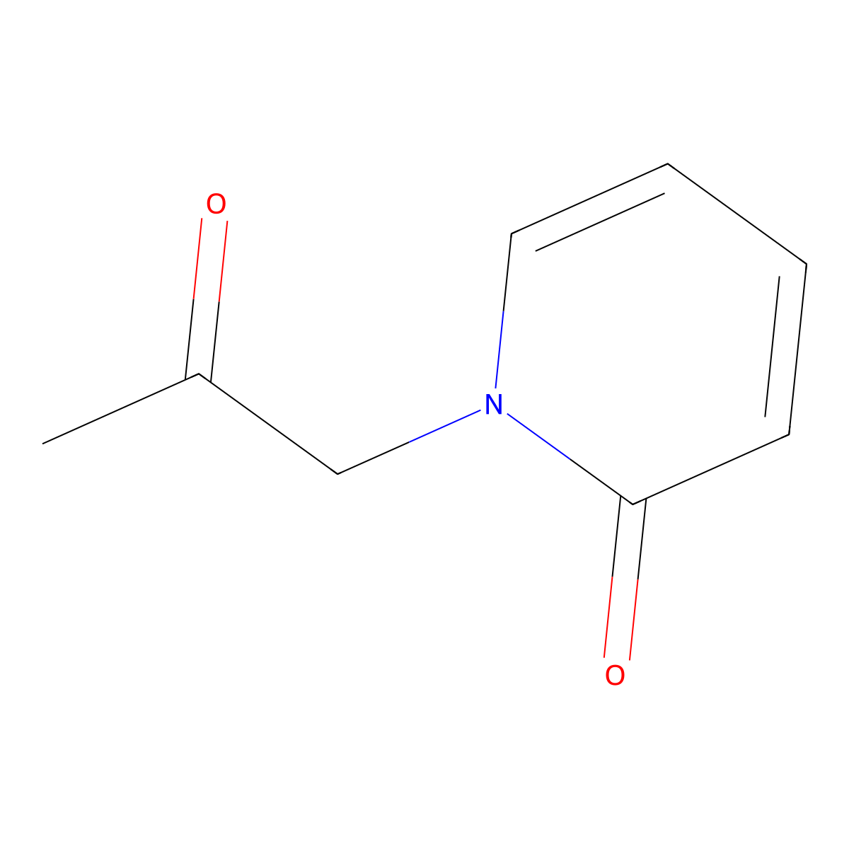 1-(2-Oxopropyl)-1,2-dihydropyridin-2-one molecular structure, CAS 34812-46-9