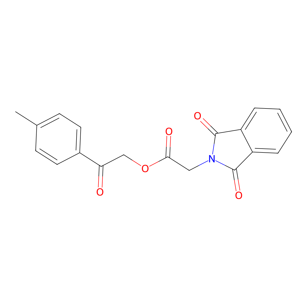 2-Oxo-2-(p-tolyl)ethyl 2-(1,3-dioxoisoindolin-2-yl)acetate molecular structure, CAS 348125-11-1