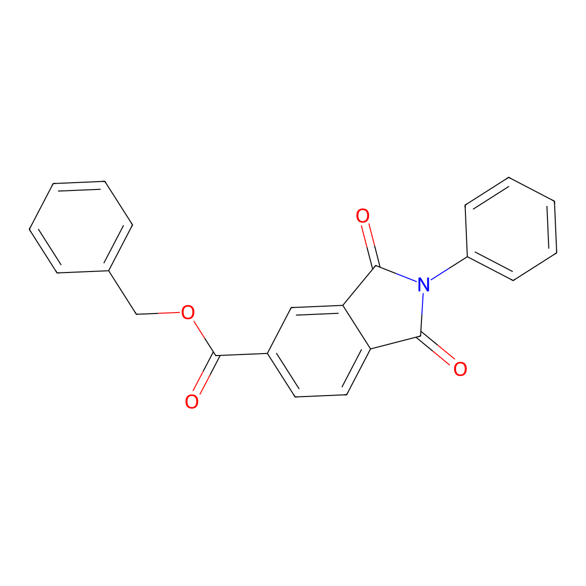 Benzyl 1,3-dioxo-2-phenylisoindole-5-carboxylate molecular structure, CAS 348125-50-8