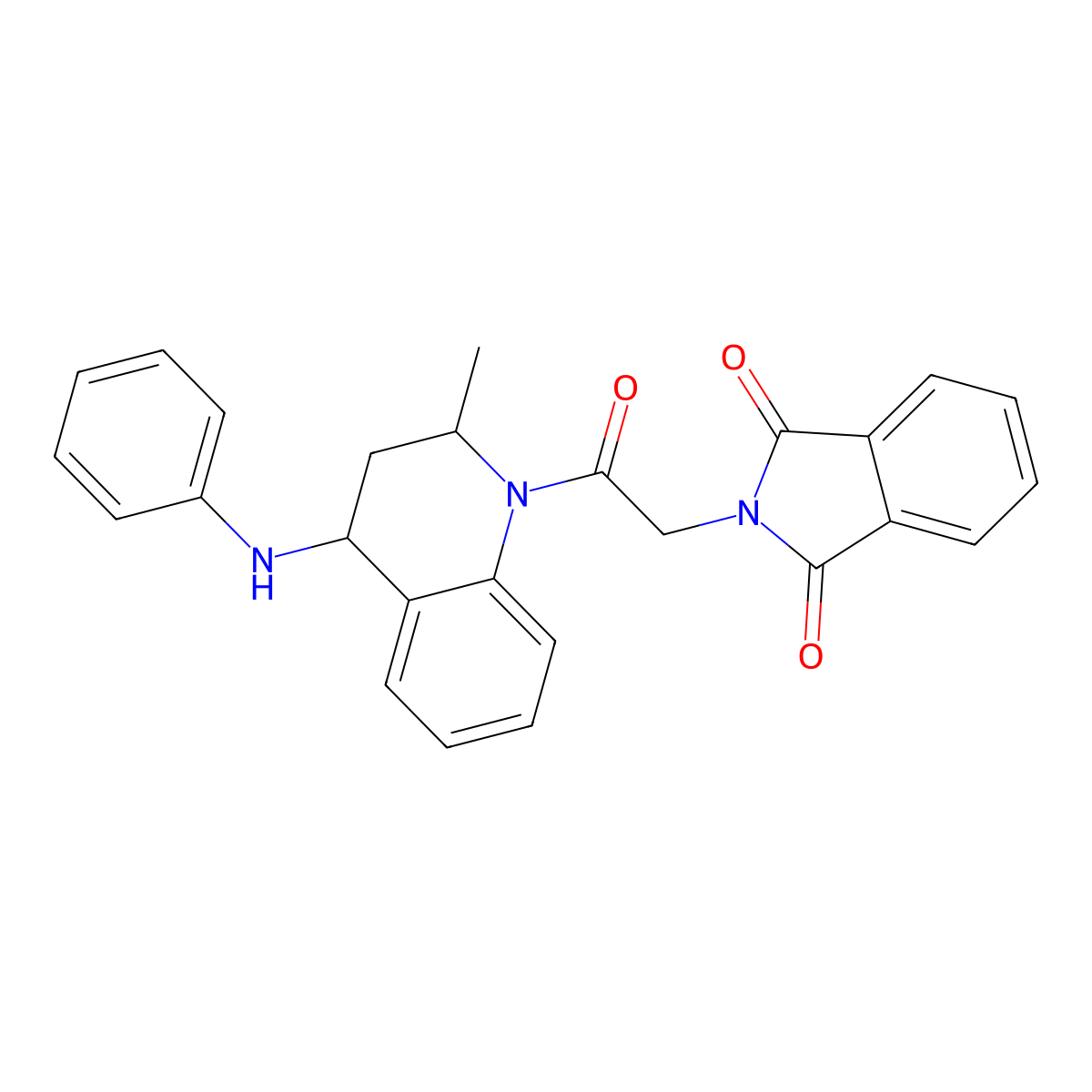 2-{2-[2-methyl-4-(phenylamino)-3,4-dihydroquinolin-1(2H)-yl]-2-oxoethyl}-1H-isoindole-1,3(2H)-dione molecular structure, CAS 348131-40-8