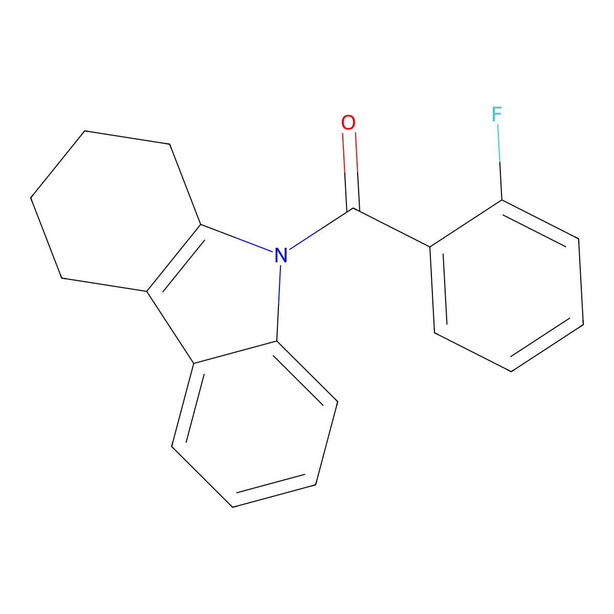 9-(2-fluorobenzoyl)-2,3,4,9-tetrahydro-1H-carbazole molecular structure, CAS 348132-23-0