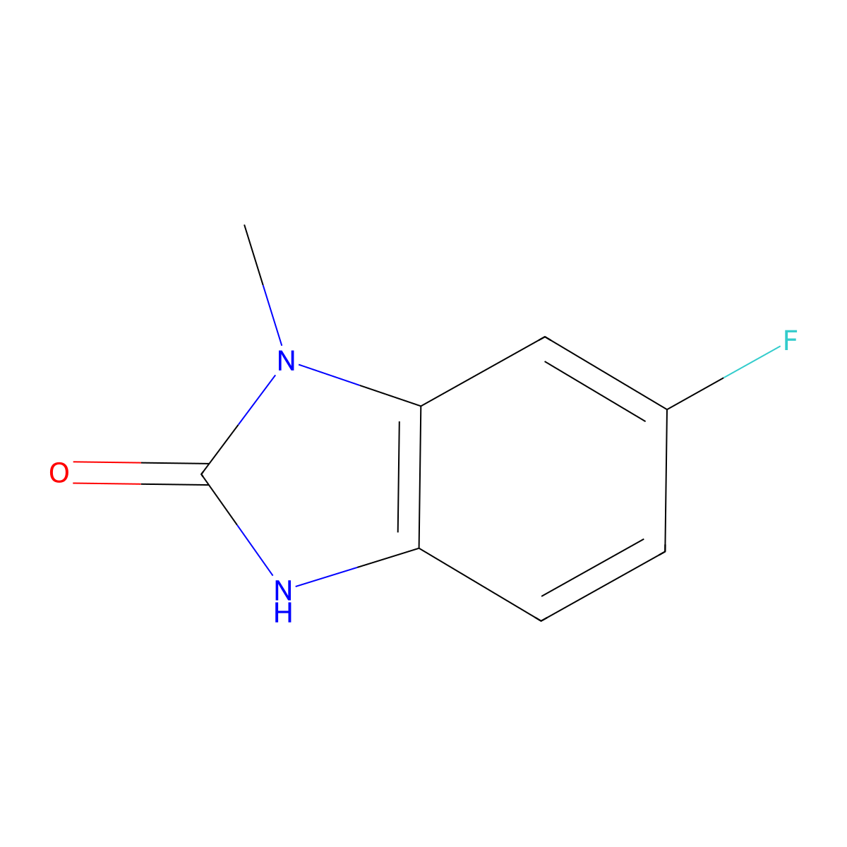 6-fluoro-1-methyl-2,3-dihydro-1H-1,3-benzodiazol-2-one molecular structure, CAS 348133-45-9