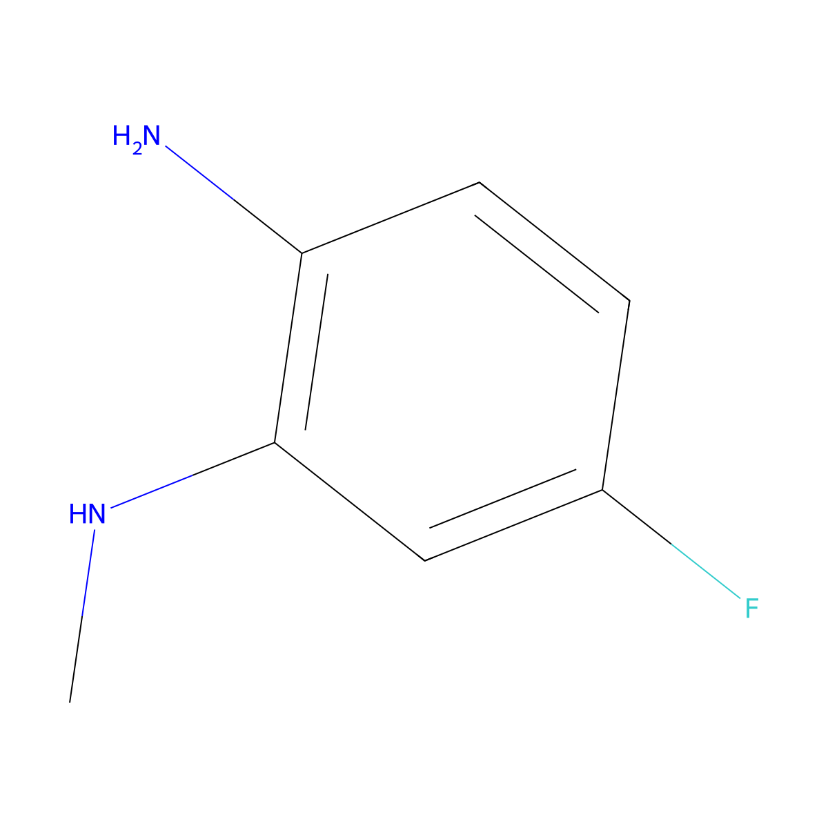 5-Fluoro-N1-methylbenzene-1,2-diamine molecular structure, CAS 348133-46-0