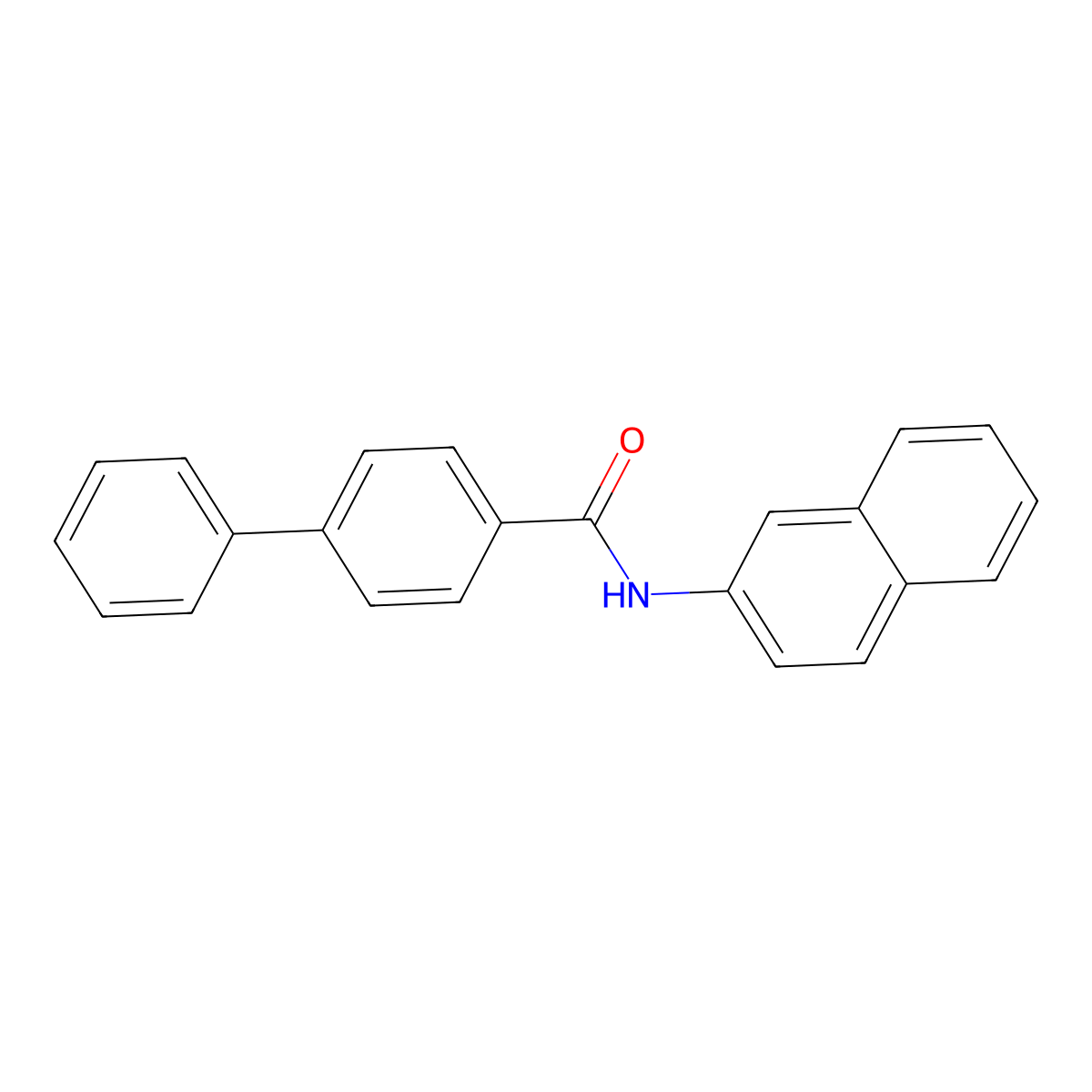 N-naphthalen-2-yl-4-phenylbenzamide molecular structure, CAS 348152-31-8