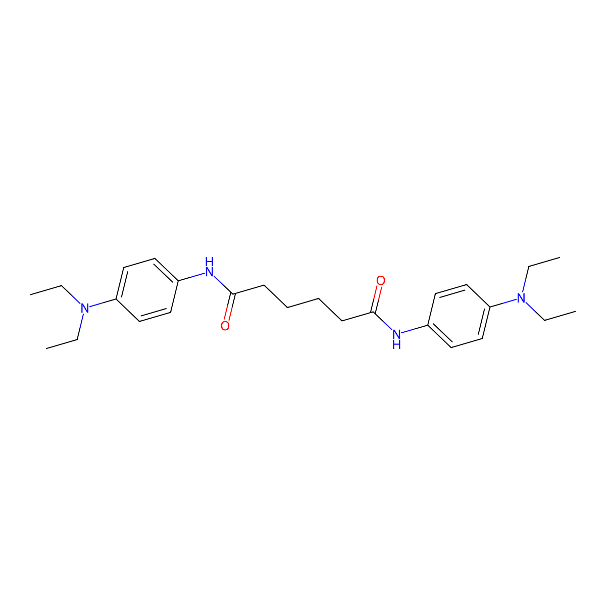 N,N'-bis[4-(diethylamino)phenyl]hexanediamide molecular structure, CAS 348157-46-0
