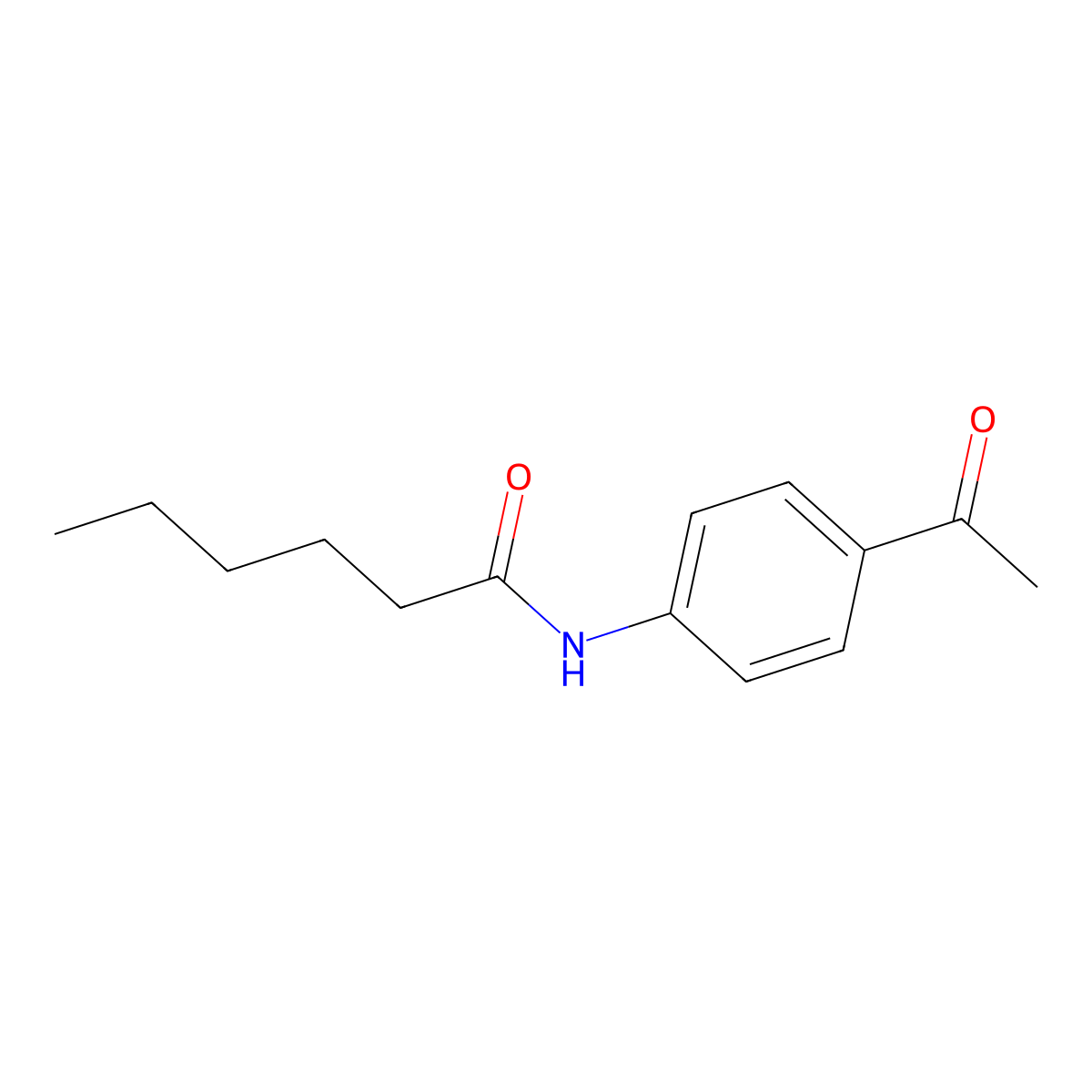 N-(4-acetylphenyl)hexanamide molecular structure, CAS 348163-48-4