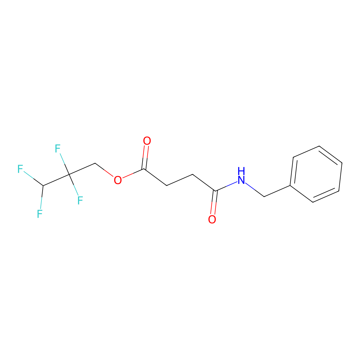 2,2,3,3-Tetrafluoropropyl 4-(benzylamino)-4-oxobutanoate molecular structure, CAS 348163-98-4