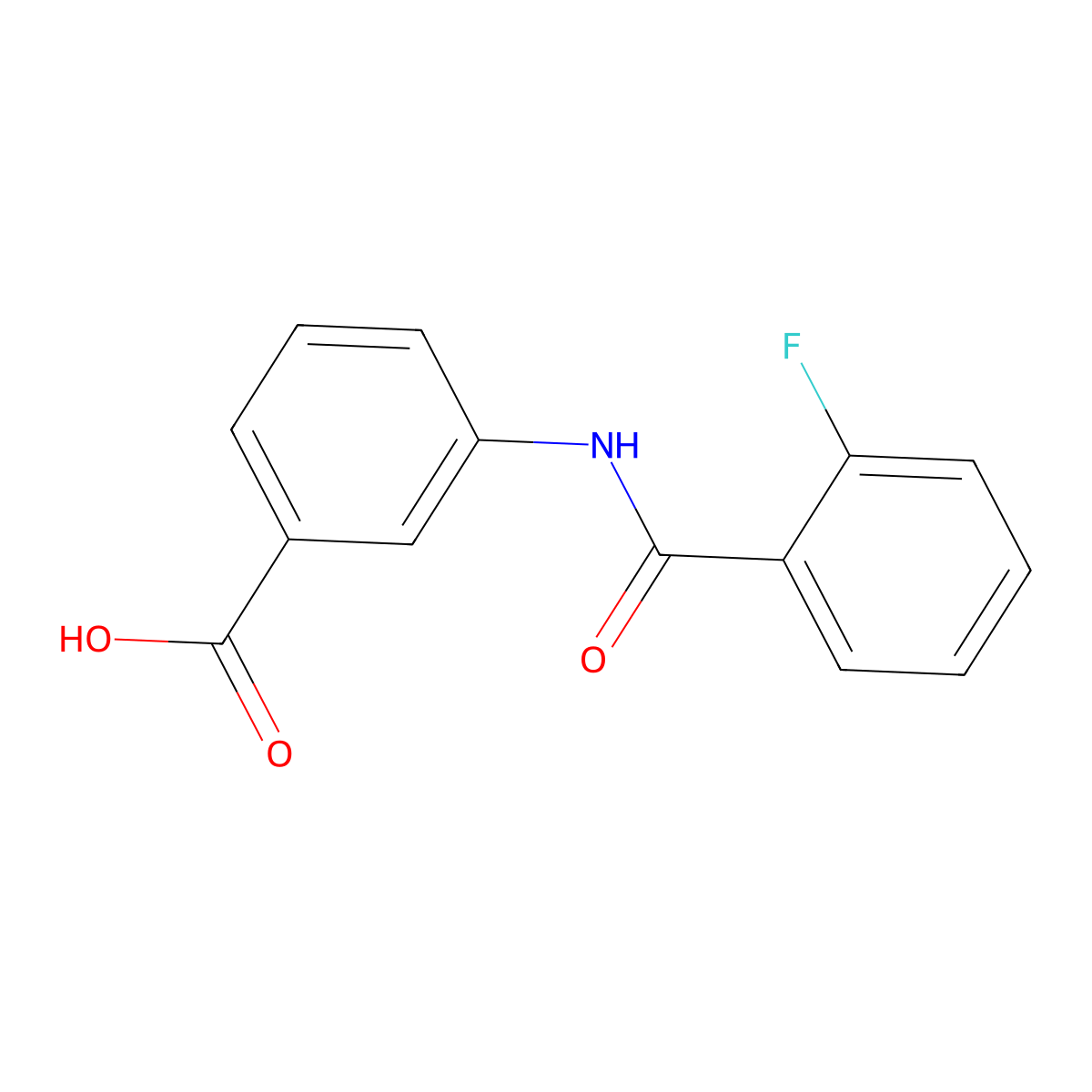 3-(2-Fluorobenzamido)benzoic acid molecular structure, CAS 348164-04-5