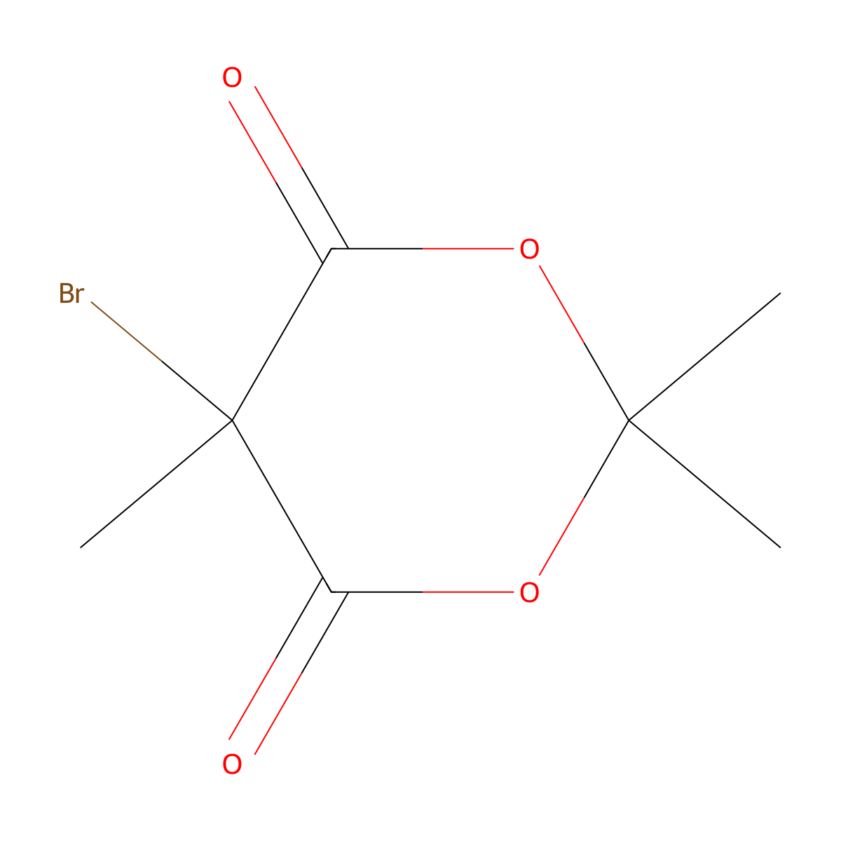 5-Bromo-2,2,5-trimethyl-1,3-dioxane-4,6-dione molecular structure, CAS 34817-42-0