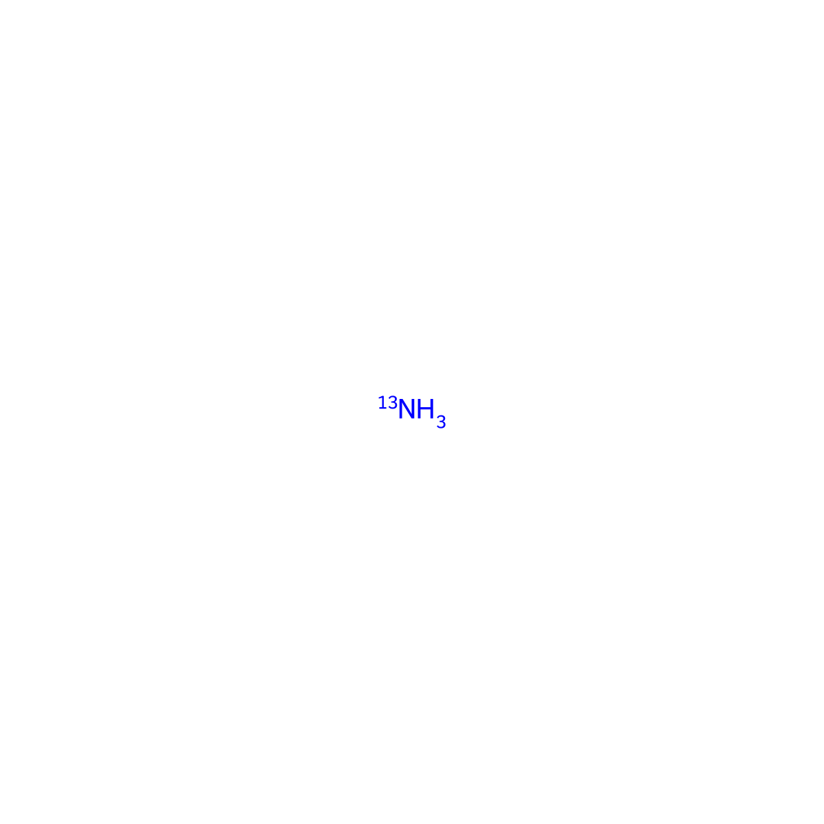 Ammonia N-13 molecular structure, CAS 34819-78-8