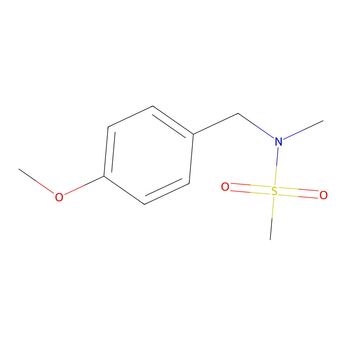 N-(4-methoxybenzyl)-N-methylmethanesulfonamide molecular structure, CAS 34825-81-5