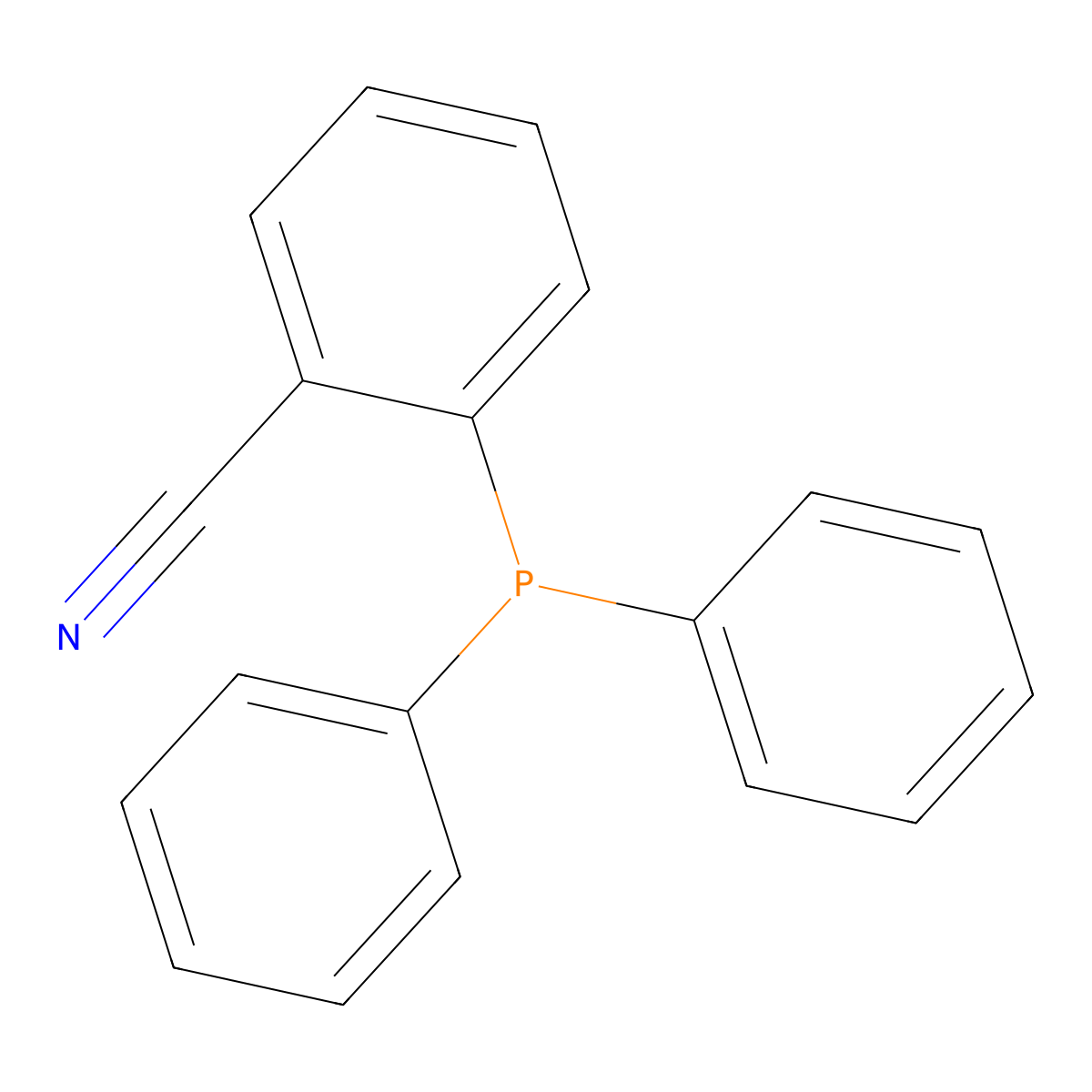 2-(Diphenylphosphino)benzonitrile molecular structure, CAS 34825-99-5