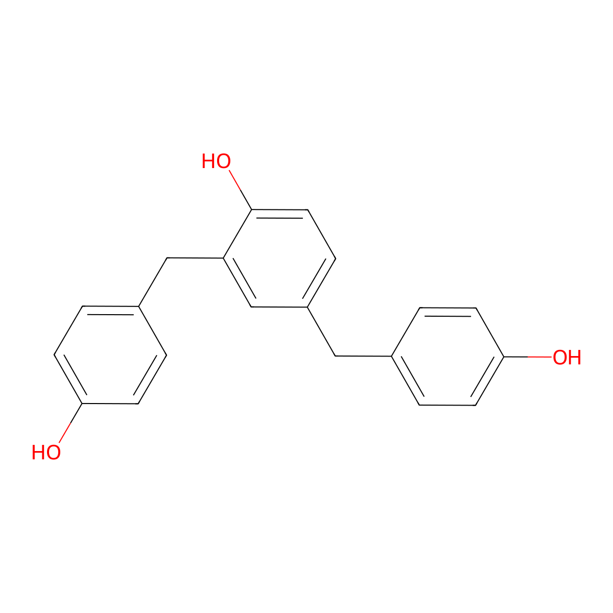 2,4-Bis(4'-hydroxybenzyl)phenol molecular structure, CAS 34826-64-7