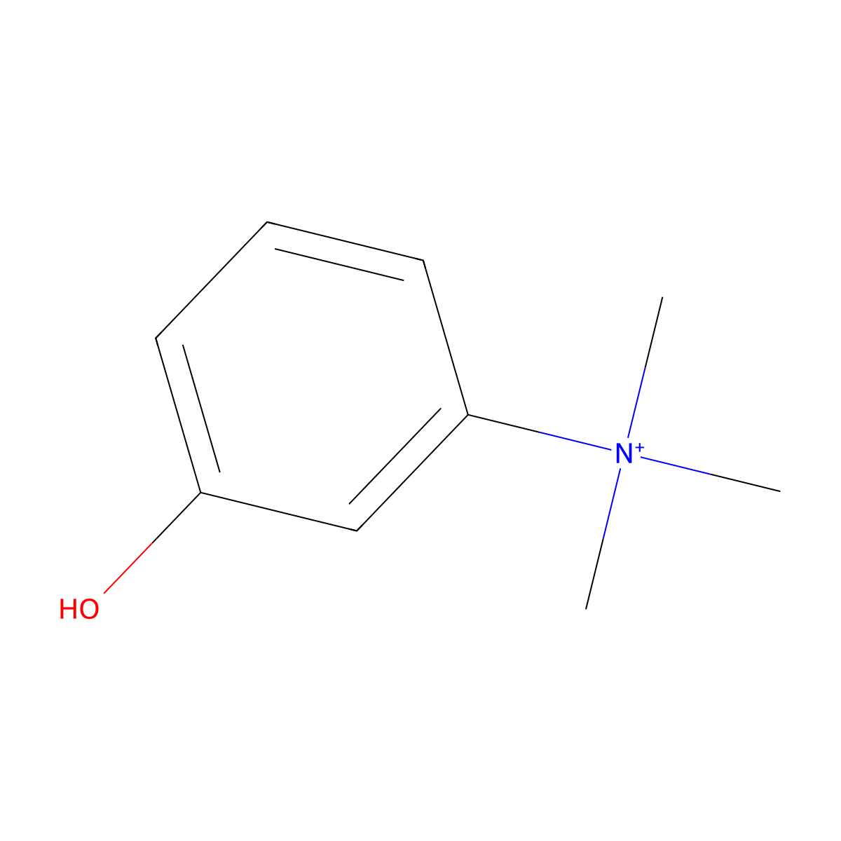 3-hydroxy-N,N,N-trimethylbenzenaminium molecular structure, CAS 3483-84-9