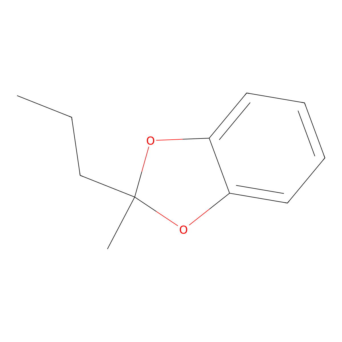 2-Methyl-2-propyl-1,3-benzodioxole molecular structure, CAS 34835-94-4