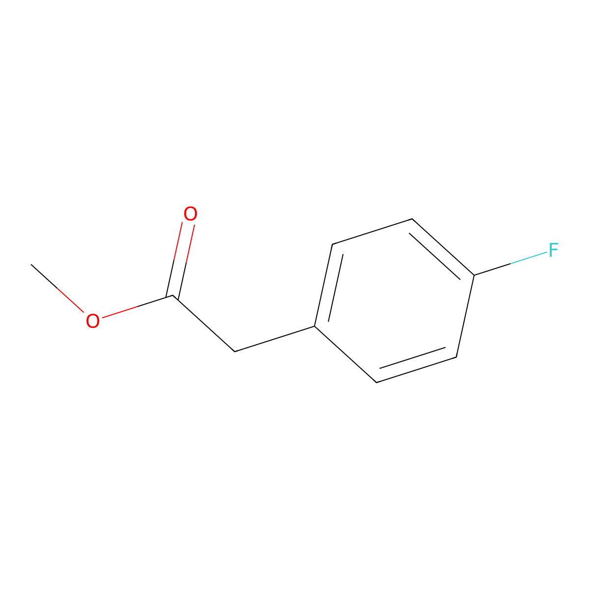Methyl 2-(4-fluorophenyl)acetate molecular structure, CAS 34837-84-8