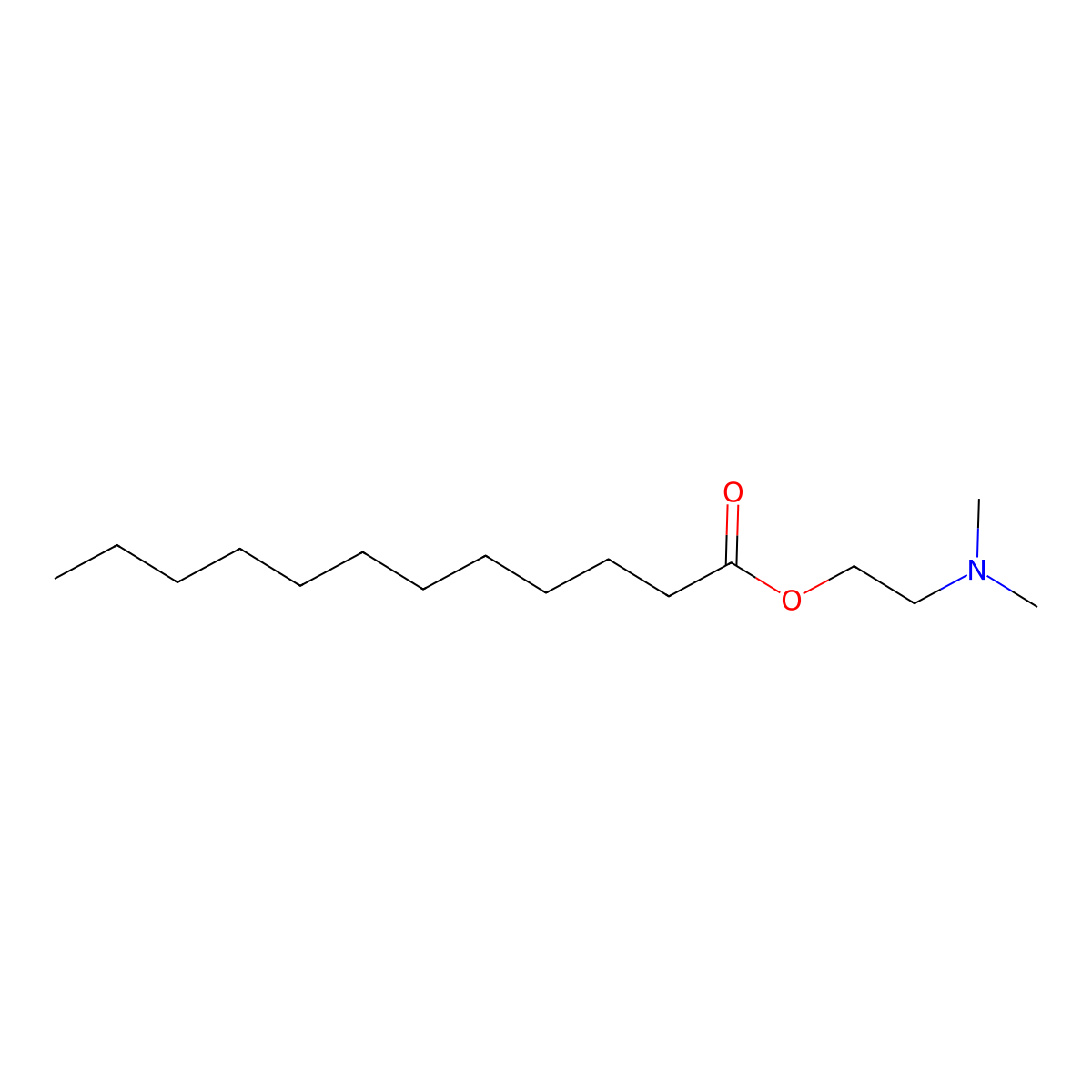 2-(Dimethylamino)ethyl dodecanoate molecular structure, CAS 34839-10-6