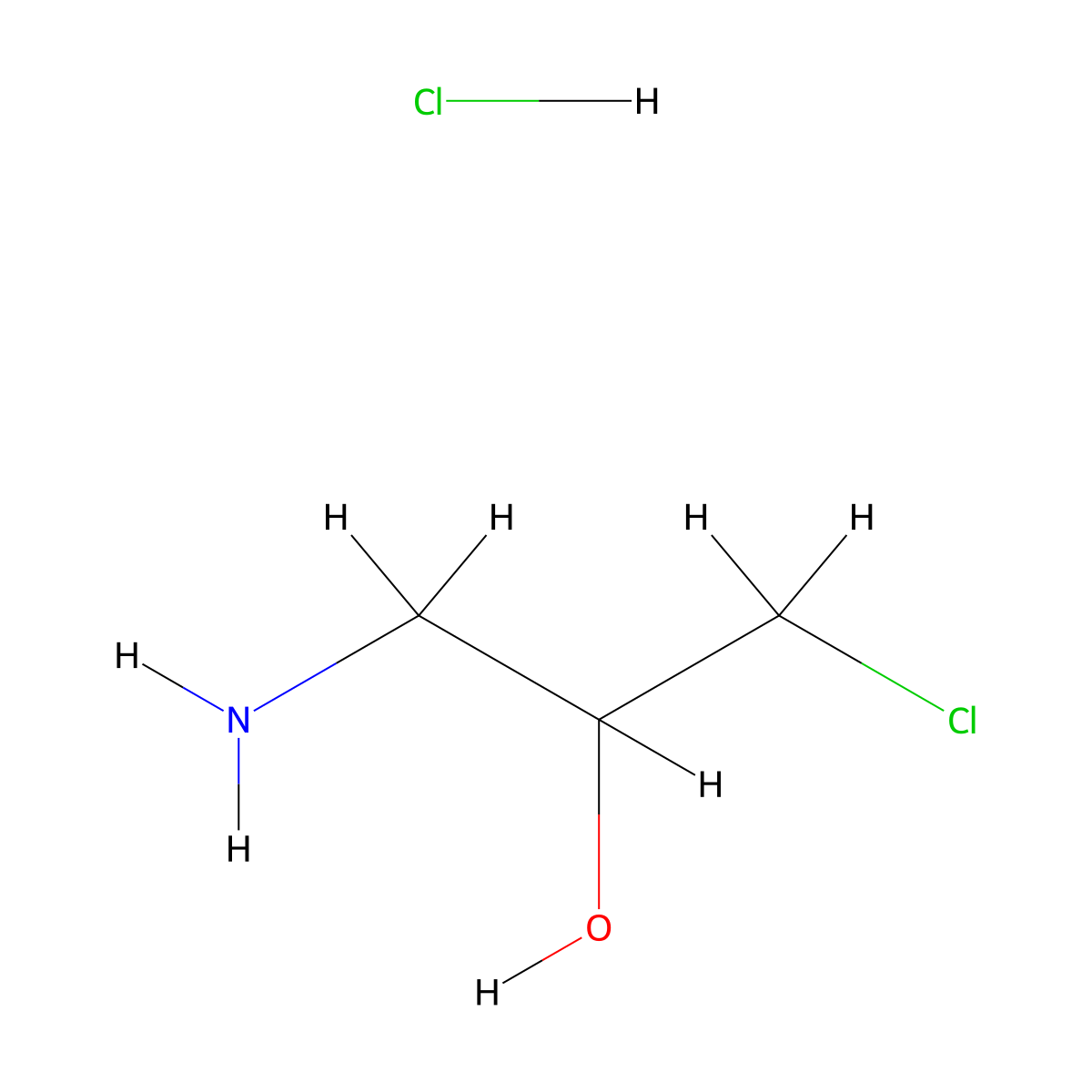 1-Amino-3-chloropropan-2-olhydrochloride molecular structure, CAS 34839-12-8