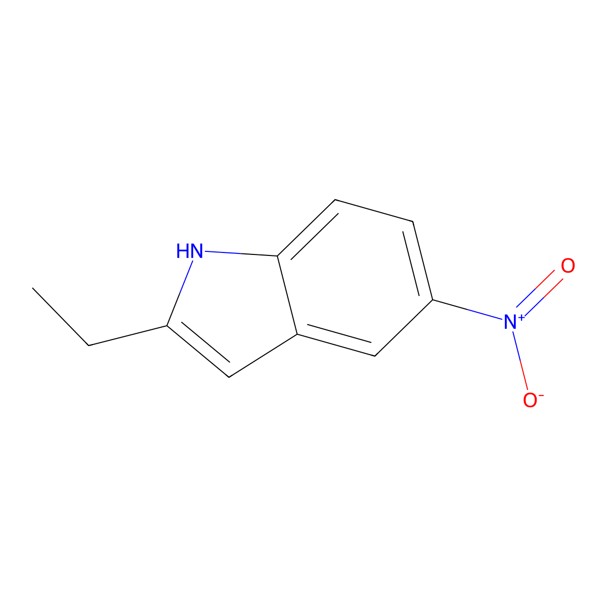 2-Ethyl-5-nitro-1h-indole molecular structure, CAS 3484-19-3