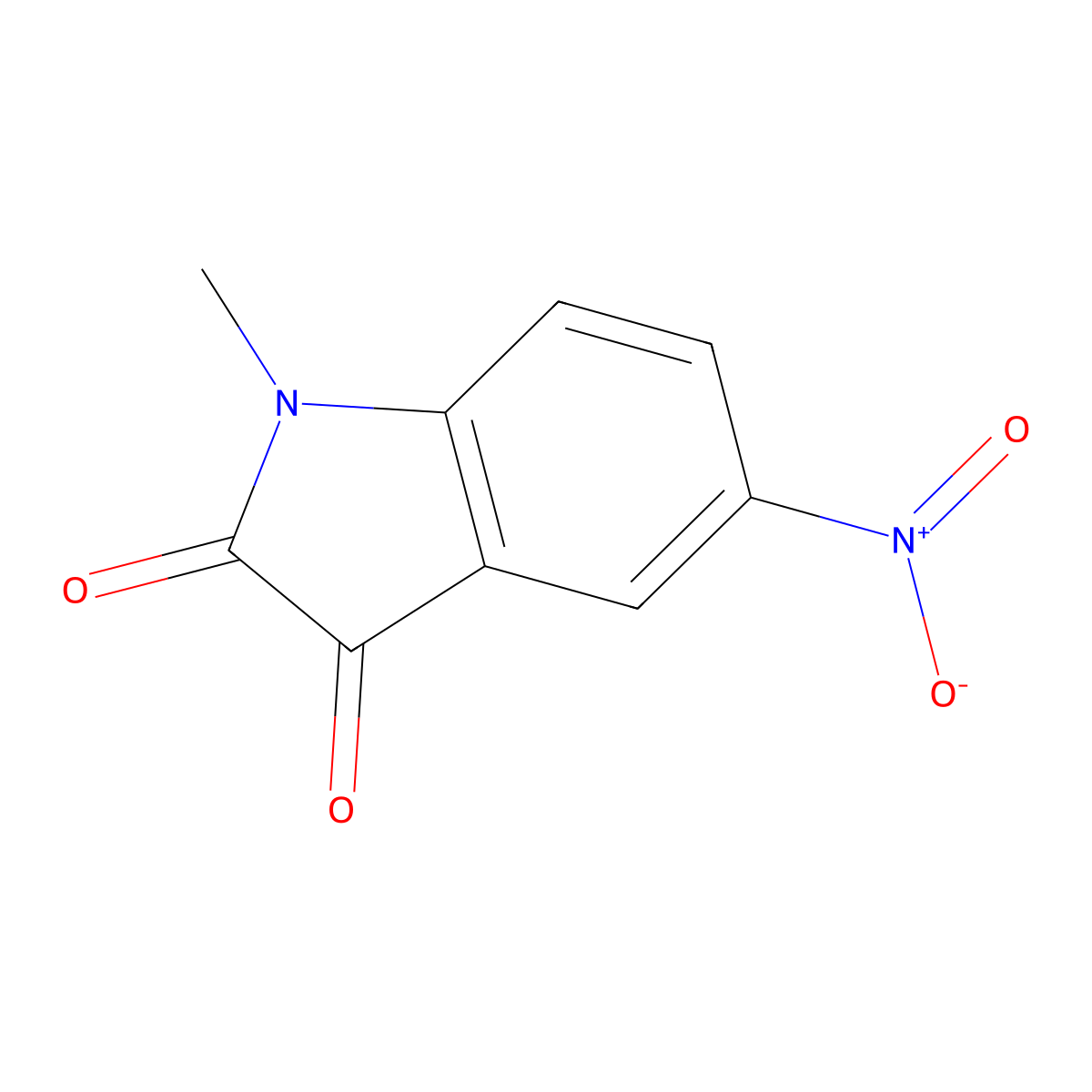 1-Methyl-5-nitroindoline-2,3-dione molecular structure, CAS 3484-32-0