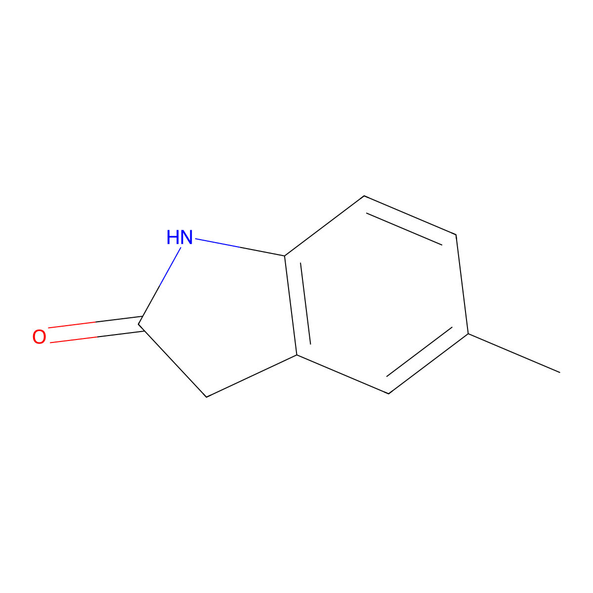 5-Methylindolin-2-one molecular structure, CAS 3484-35-3