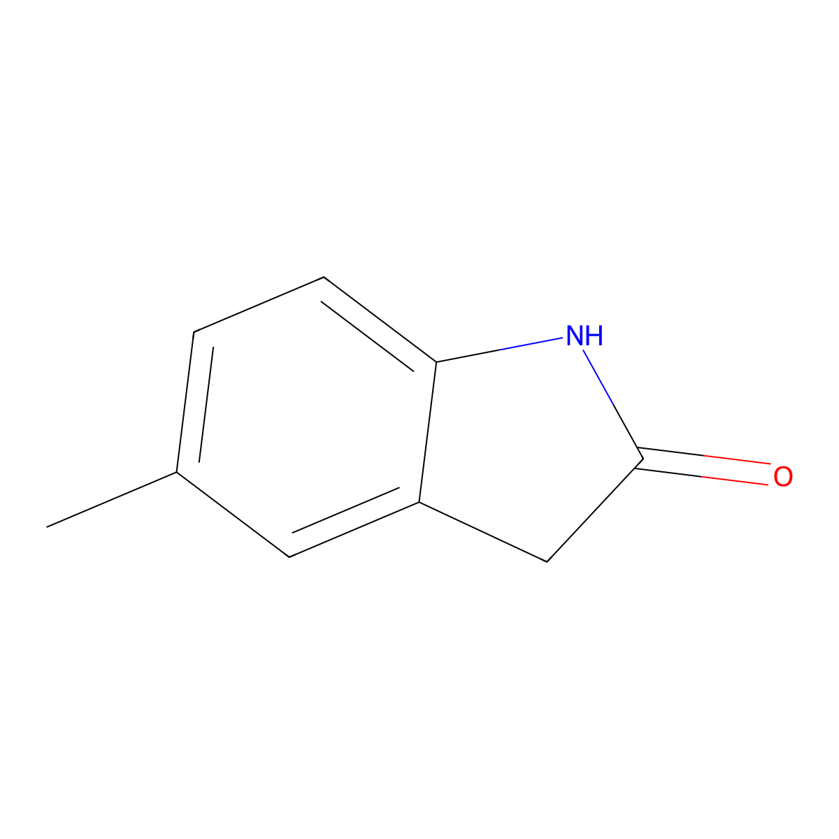 5-Methylindolin-2-one molecular structure, CAS 3484-35-3