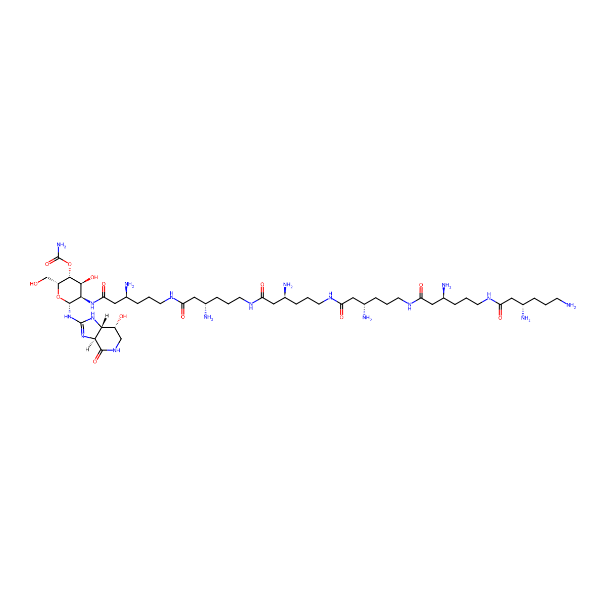 Streptothricin A molecular structure, CAS 3484-67-1