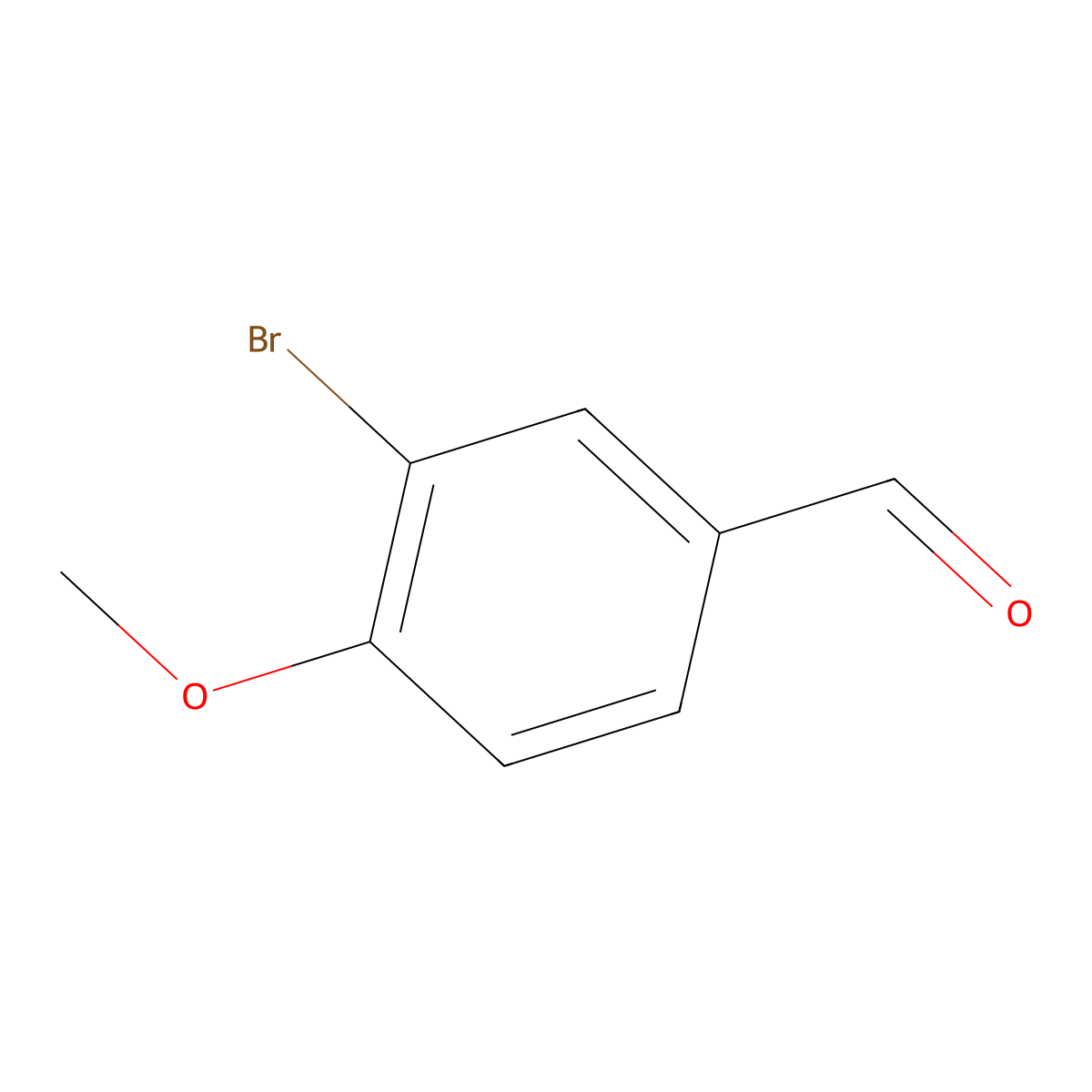 3-Bromo-4-methoxybenzaldehyde molecular structure, CAS 34841-06-0