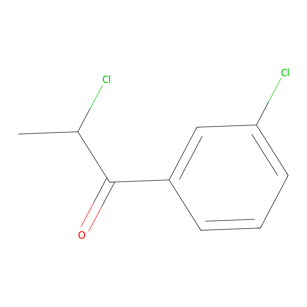2-Chloro-1-(3-chlorophenyl)propan-1-one molecular structure, CAS 34841-41-3