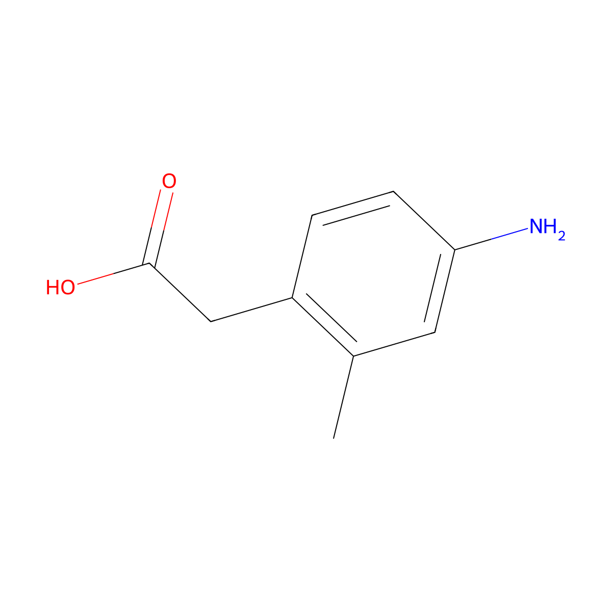 2-(4-Amino-2-methylphenyl)acetic acid molecular structure, CAS 34841-55-9