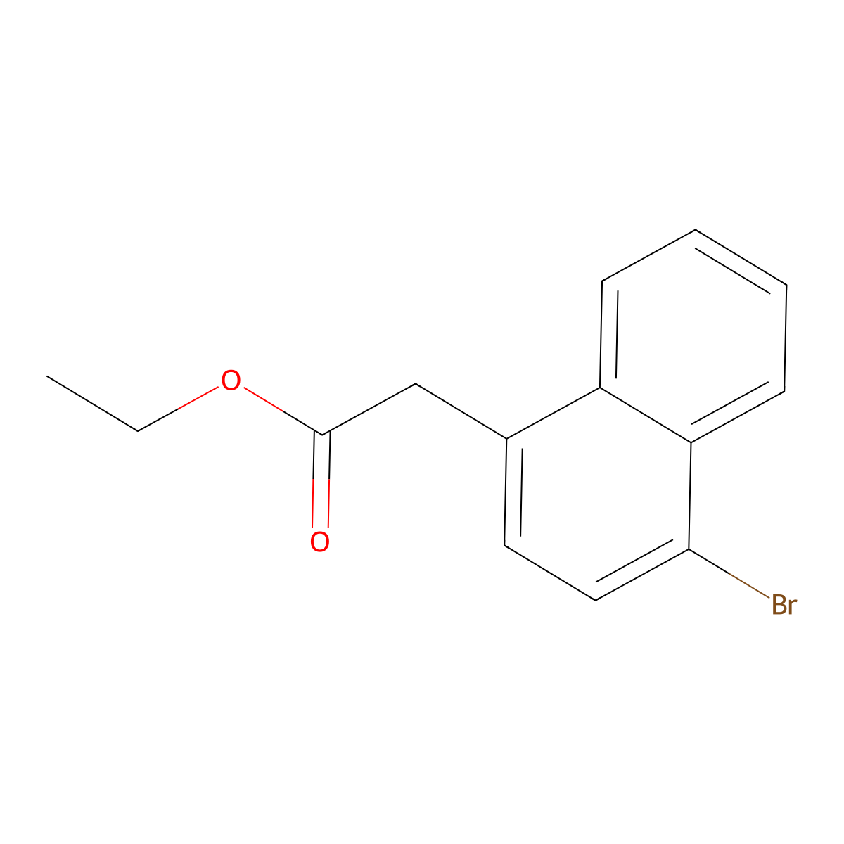 Ethyl 2-(4-bromonaphthalen-1-yl)acetate molecular structure, CAS 34841-59-3