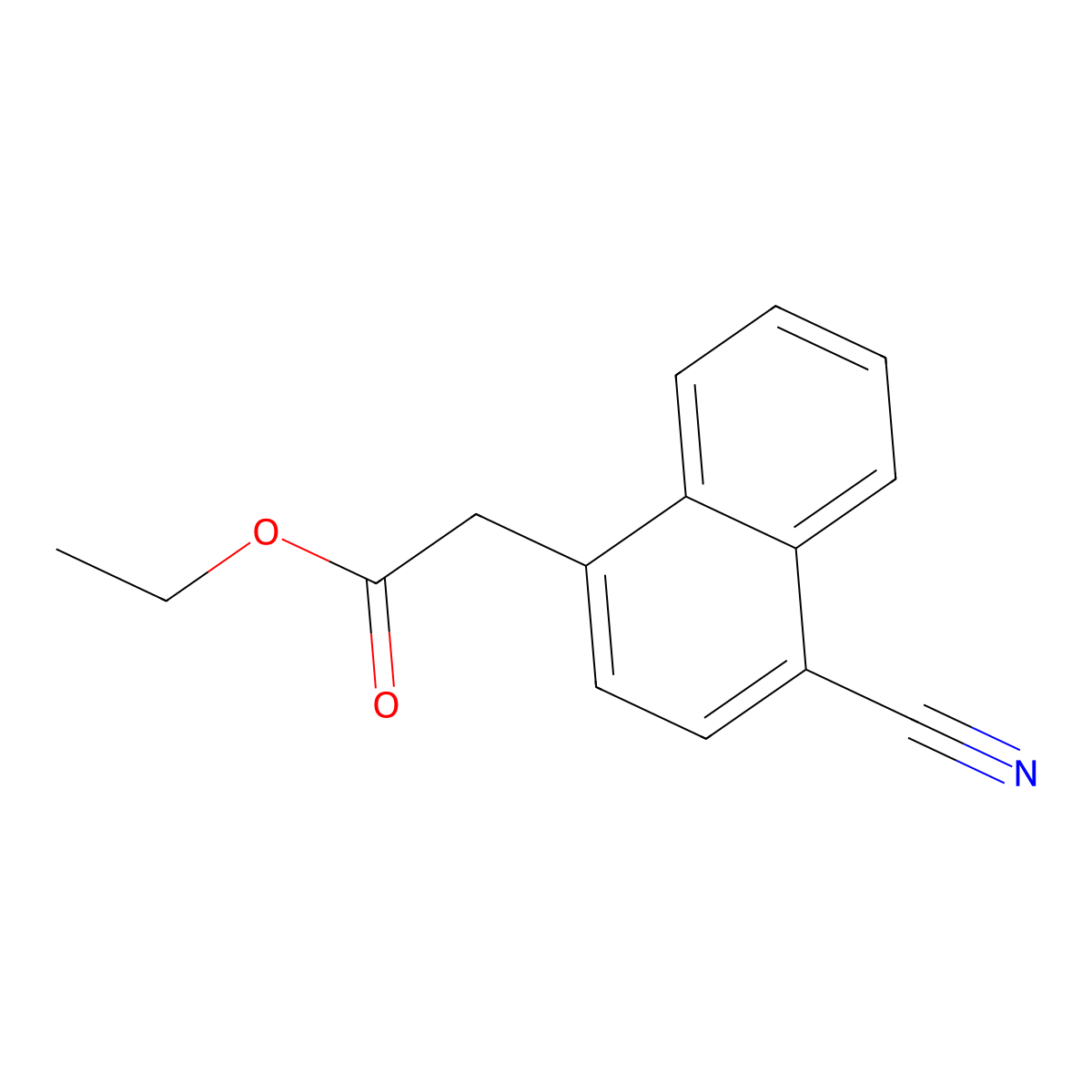 Ethyl 2-(4-cyanonaphthalen-1-yl)acetate molecular structure, CAS 34841-61-7