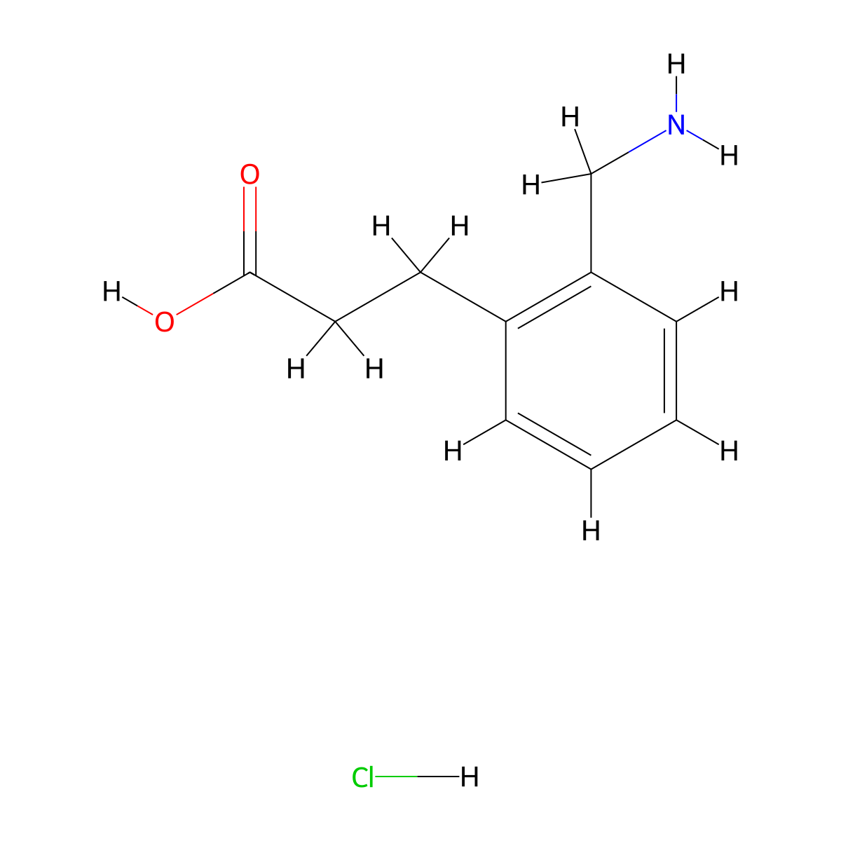 3-(2-(Aminomethyl)phenyl)propanoic acid hydrochloride molecular structure, CAS 34844-84-3